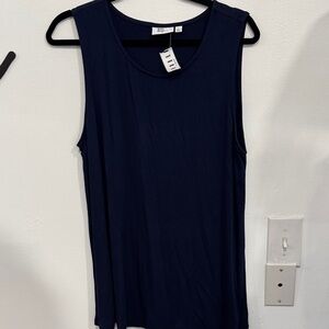 Kim Rogers Navy Sleeveless Tank Top